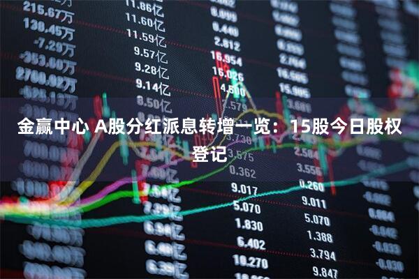 金赢中心 A股分红派息转增一览:15股今日股权登记